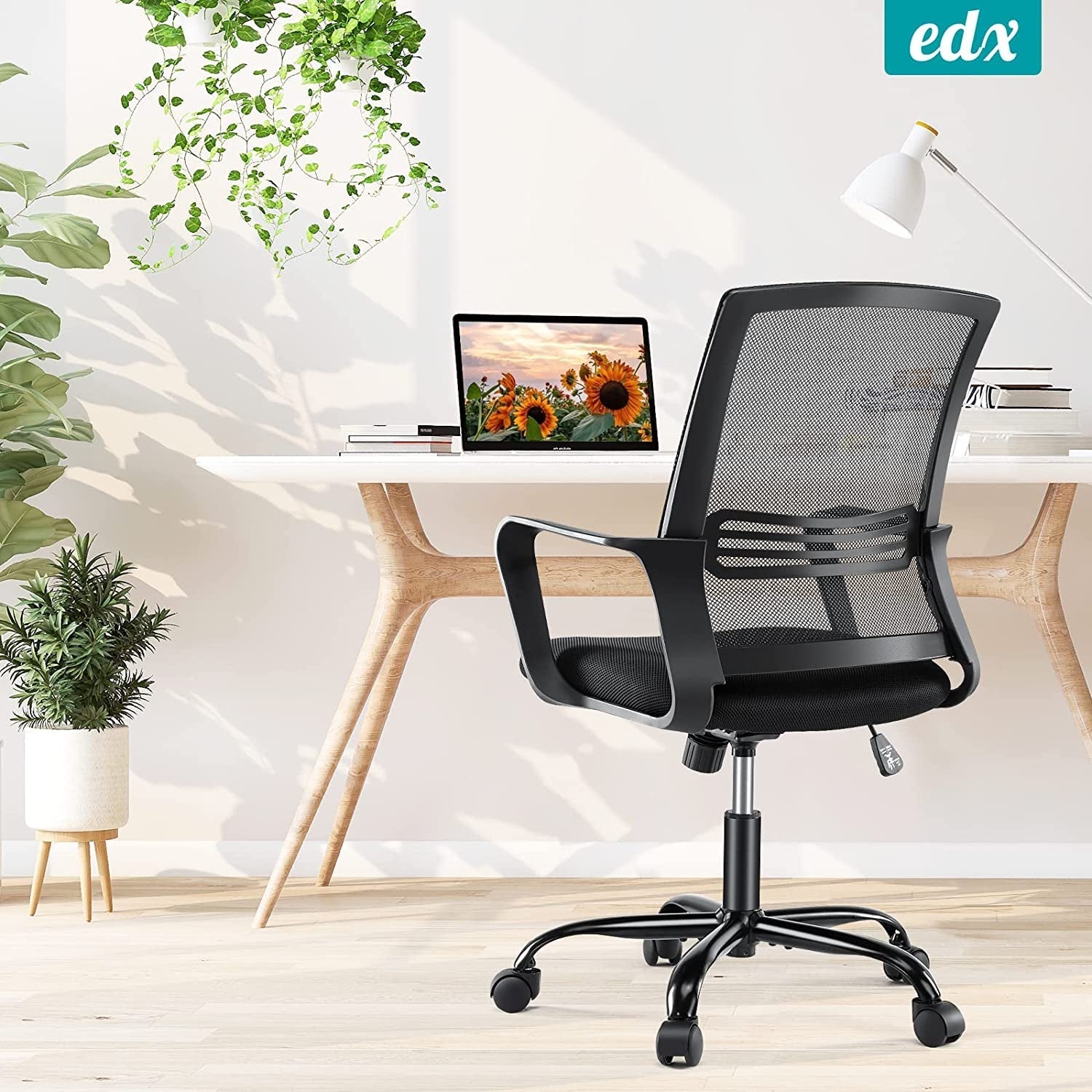 Ergonomic Mesh Office Chair with Armrests and Wheels-1