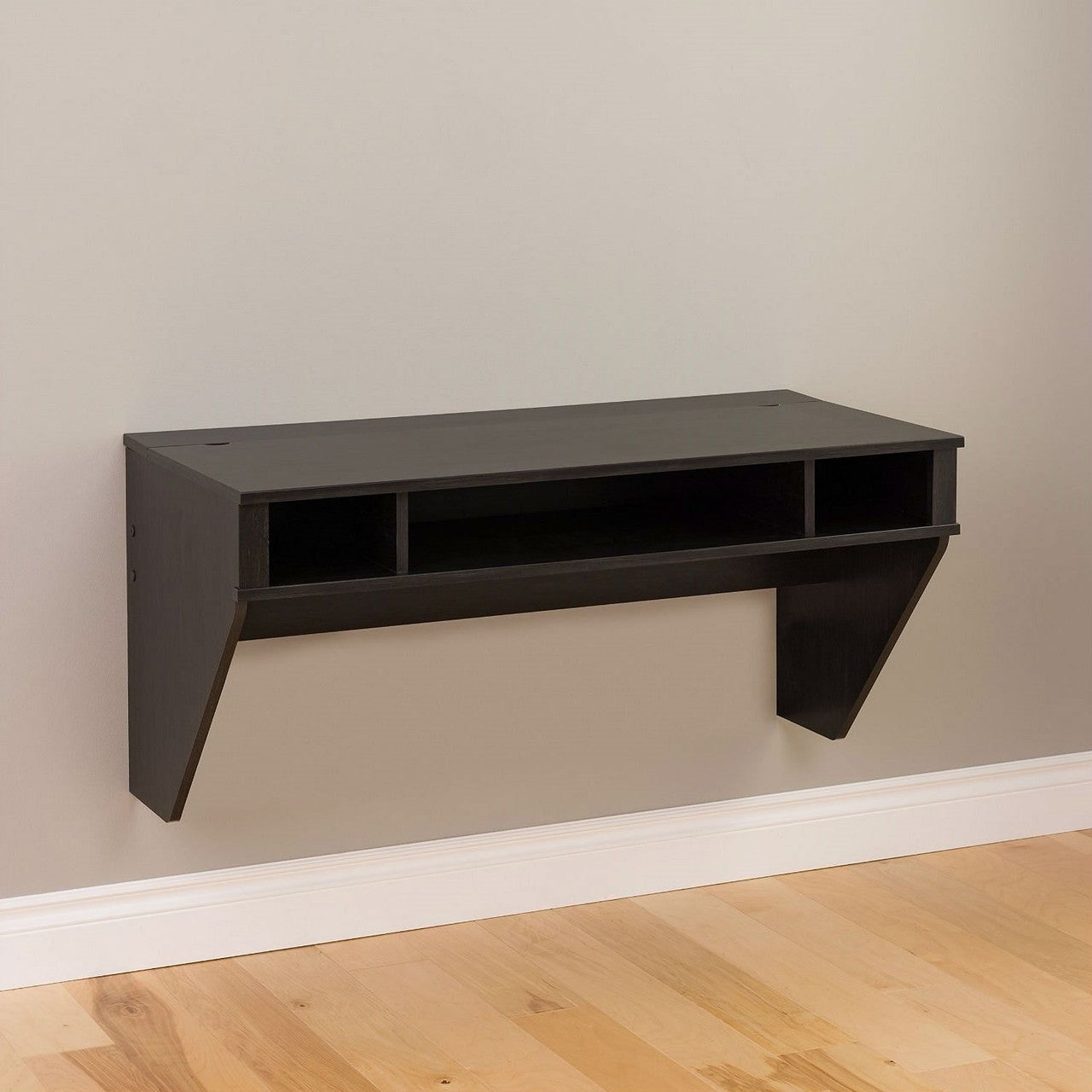 Contemporary Space Saver Floating Style Laptop Desk in Black